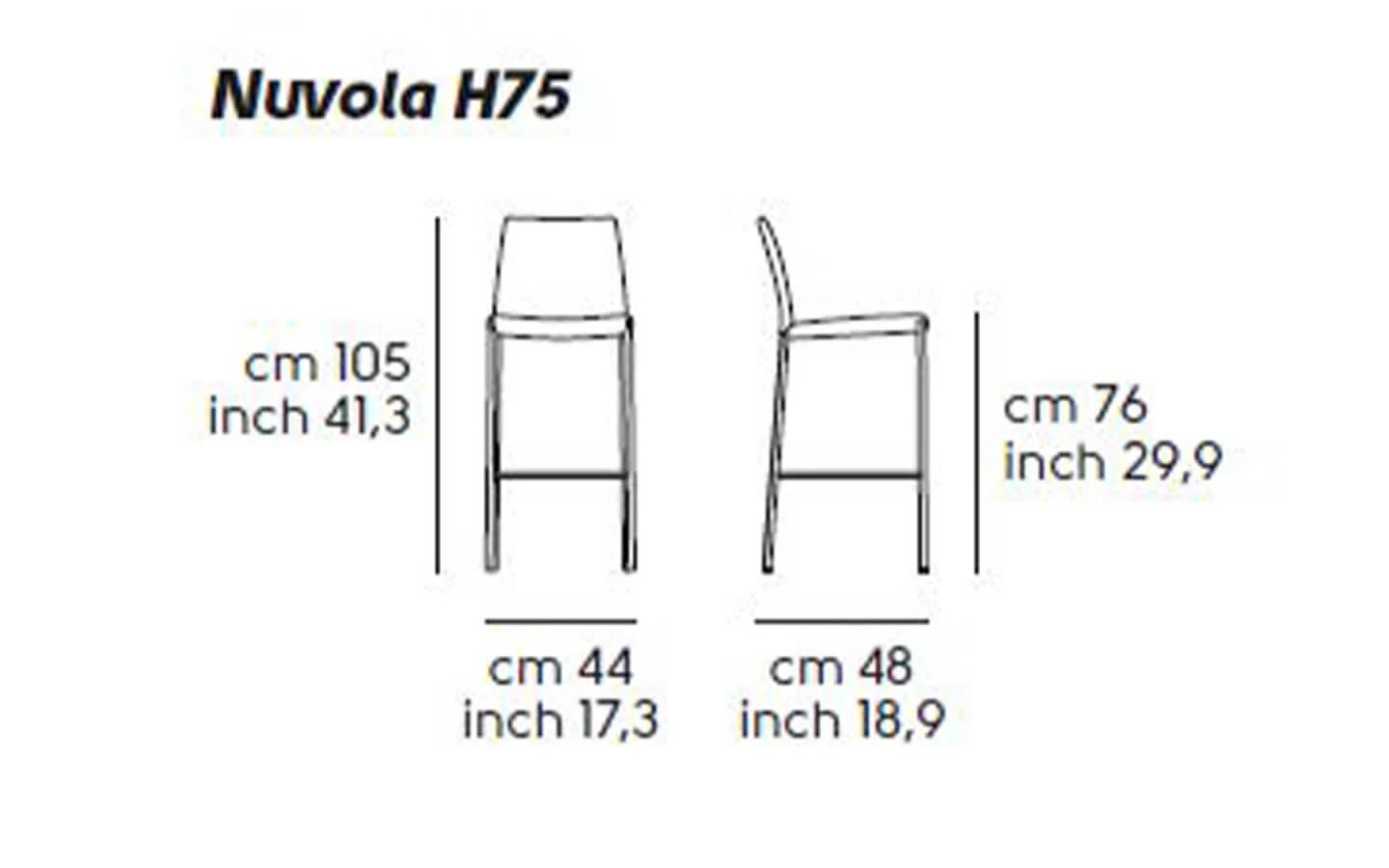 Бар стол NUVOLA Midj - 10 - stolbg.com