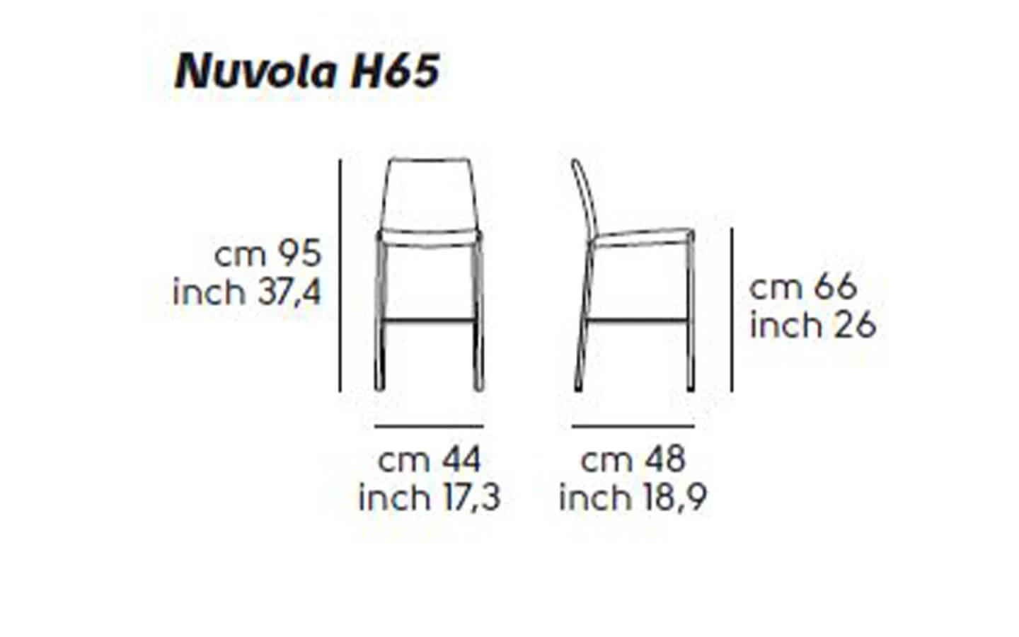 Бар стол NUVOLA Midj - 9 - stolbg.com