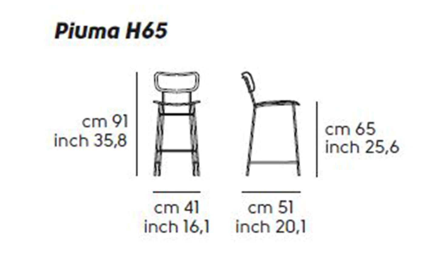 Бар стол PIUMA Midj - 4 - stolbg.com