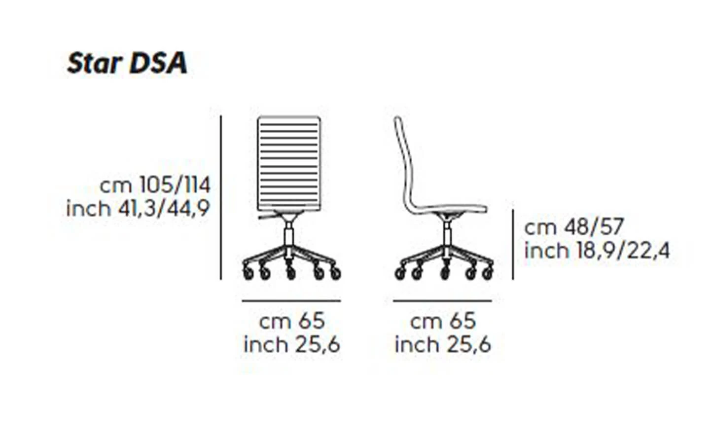 Офис стол STAR DSA Midj - 3 - stolbg.com