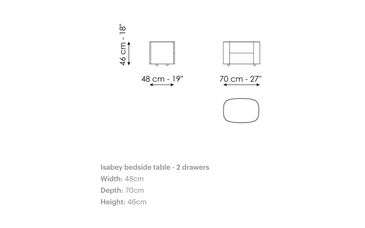 Нощно шкафче ISABEY 2 DRAWERS Bonaldo - 4 - stolbg.com