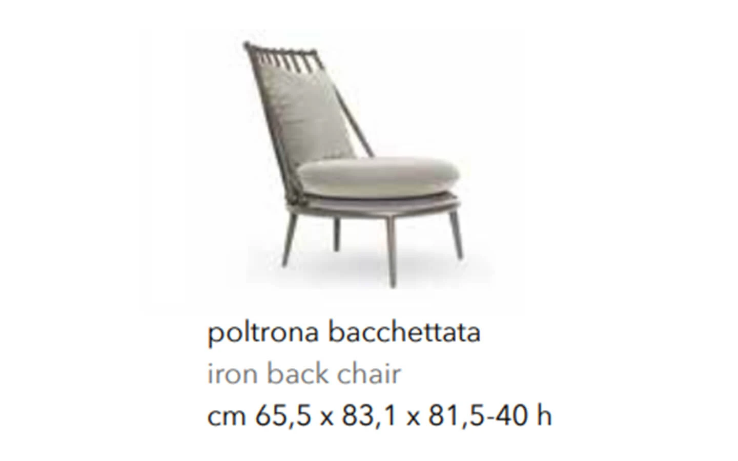 Кресло AURORA IRON BACK Cantori - 11 - stolbg.com