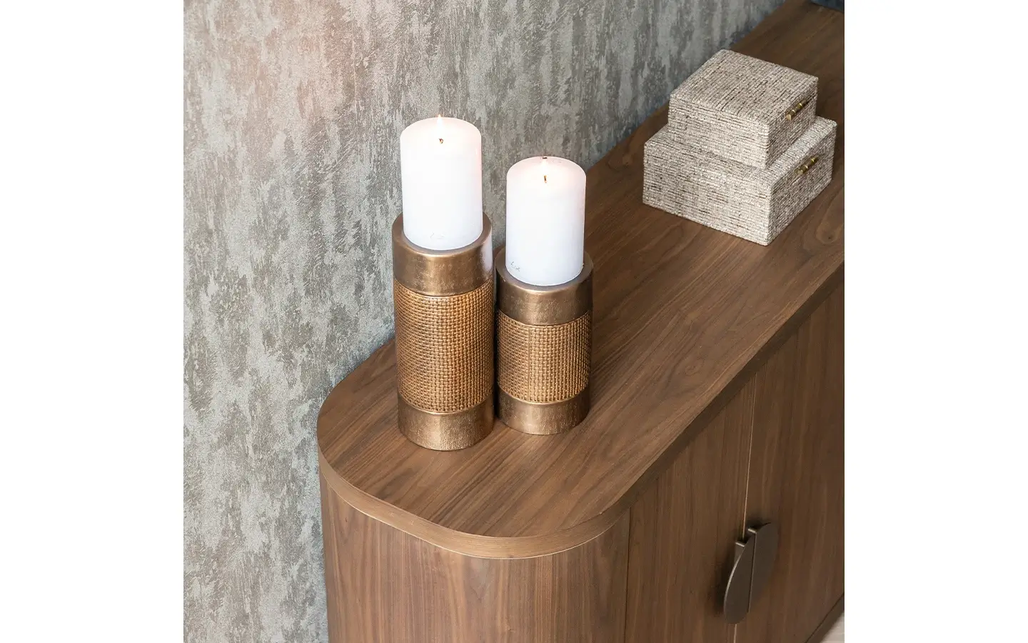 Свещник AYA BRUSHED GOLD SMALL Richmond - 8 - stolbg.com