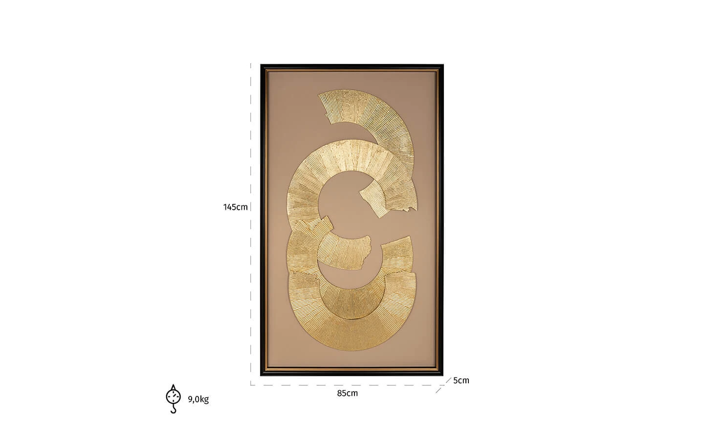 Стенна декорация EDEN BLACK/GOLD Richmond - 9 - stolbg.com