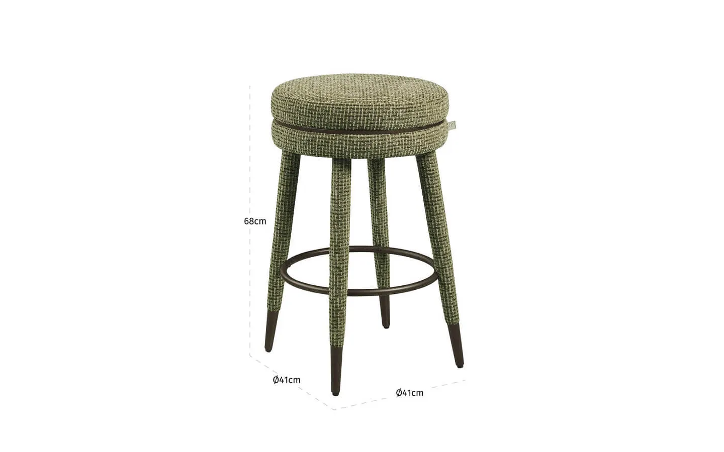 Бар стол TENASHAR GREEN BLOCKWEAVE SWIVEL Richmond - 5 - stolbg.com