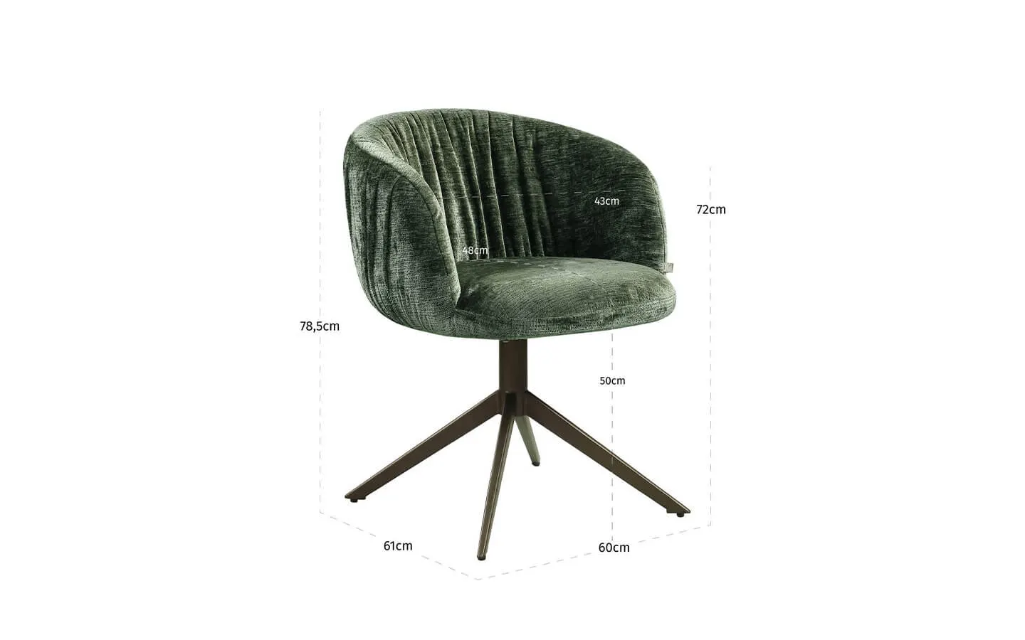 Стол CASSI SAGE CHENILLE SWIVEL Richmond - 9 - stolbg.com