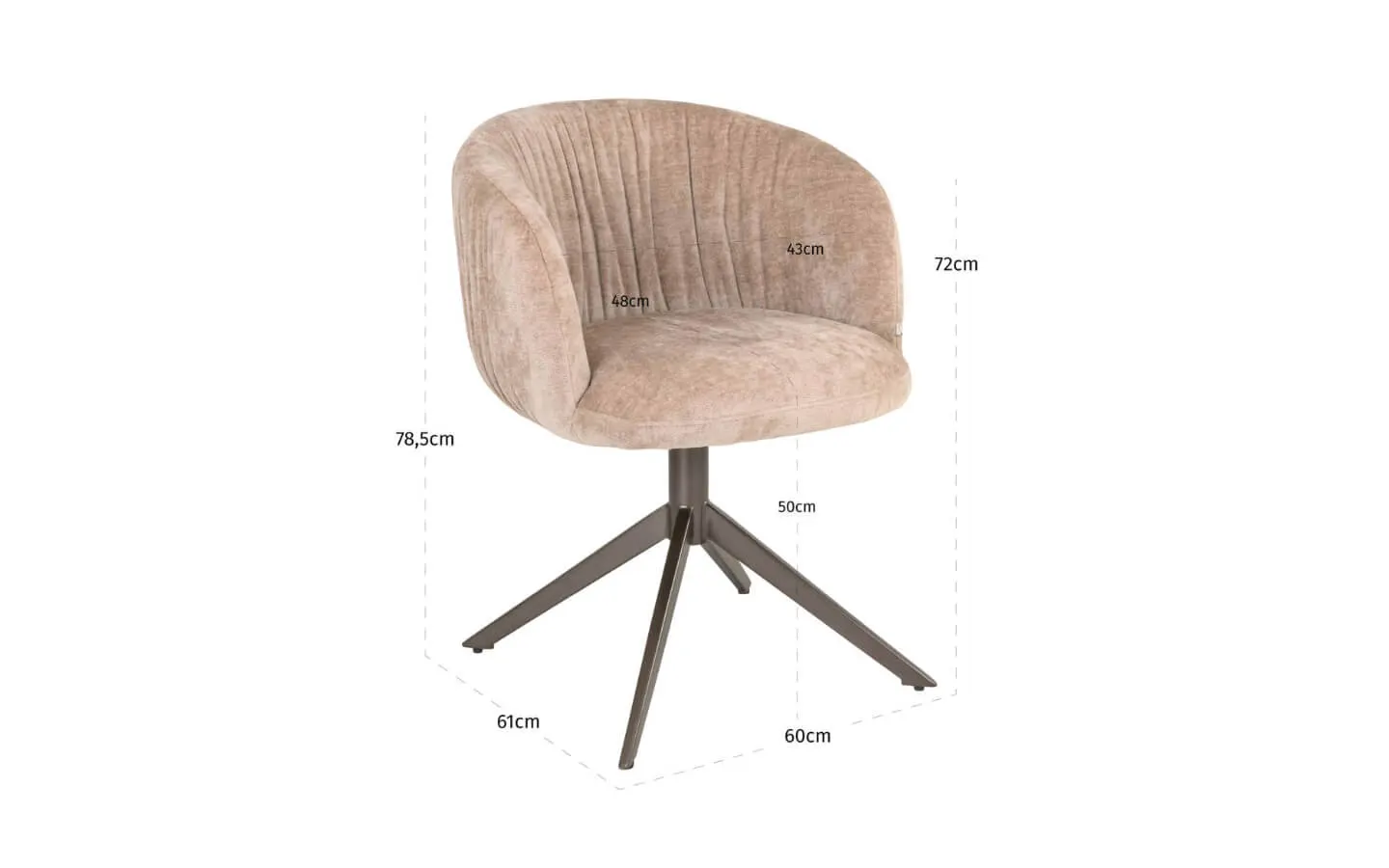 Стол CASSI SAND SOFT SWIVEL Richmond - 12 - stolbg.com