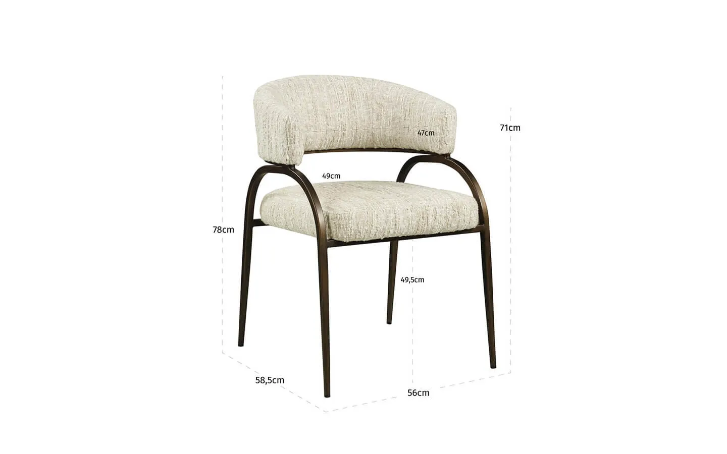 Стол CHARDA BEIGE ANGORA Richmond - 8 - stolbg.com