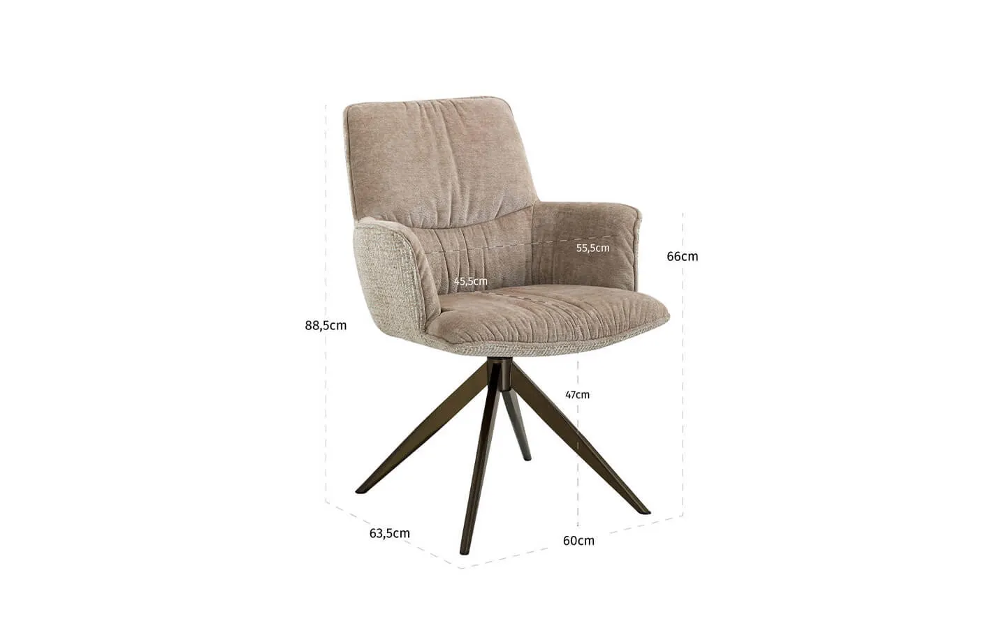 Стол CHASE CREAM BLOCKWEAVE SWIVEL Richmond - 6 - stolbg.com