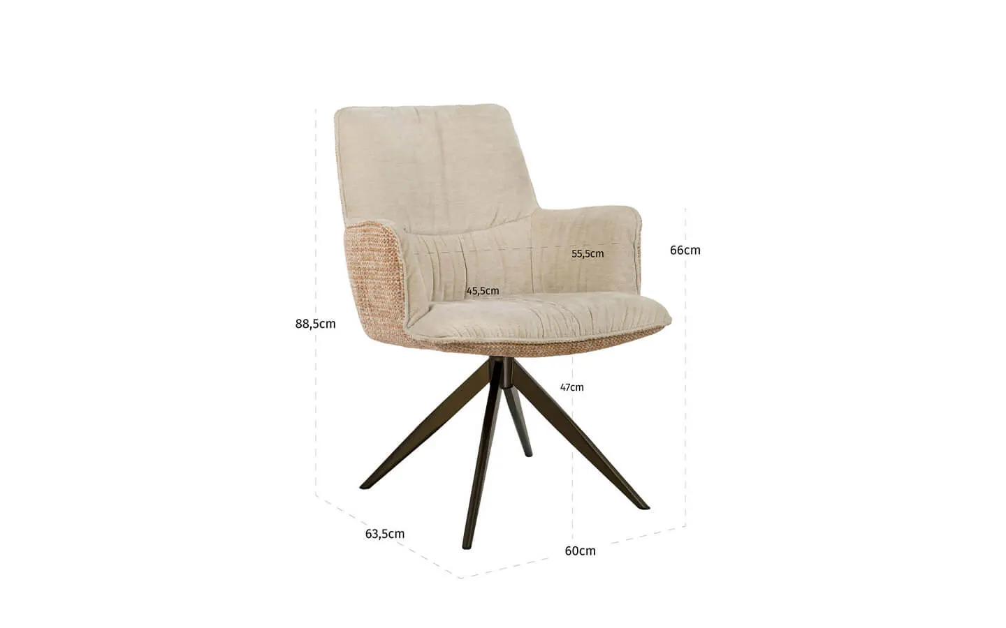 Стол CHASE GINGER JACQUARD SWIVEL Richmond - 6 - stolbg.com