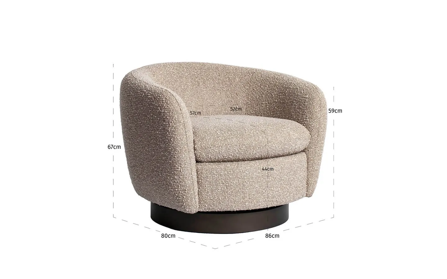 Кресло COLMAR NATURAL CHUNKY SWIVEL Richmond - 7 - stolbg.com