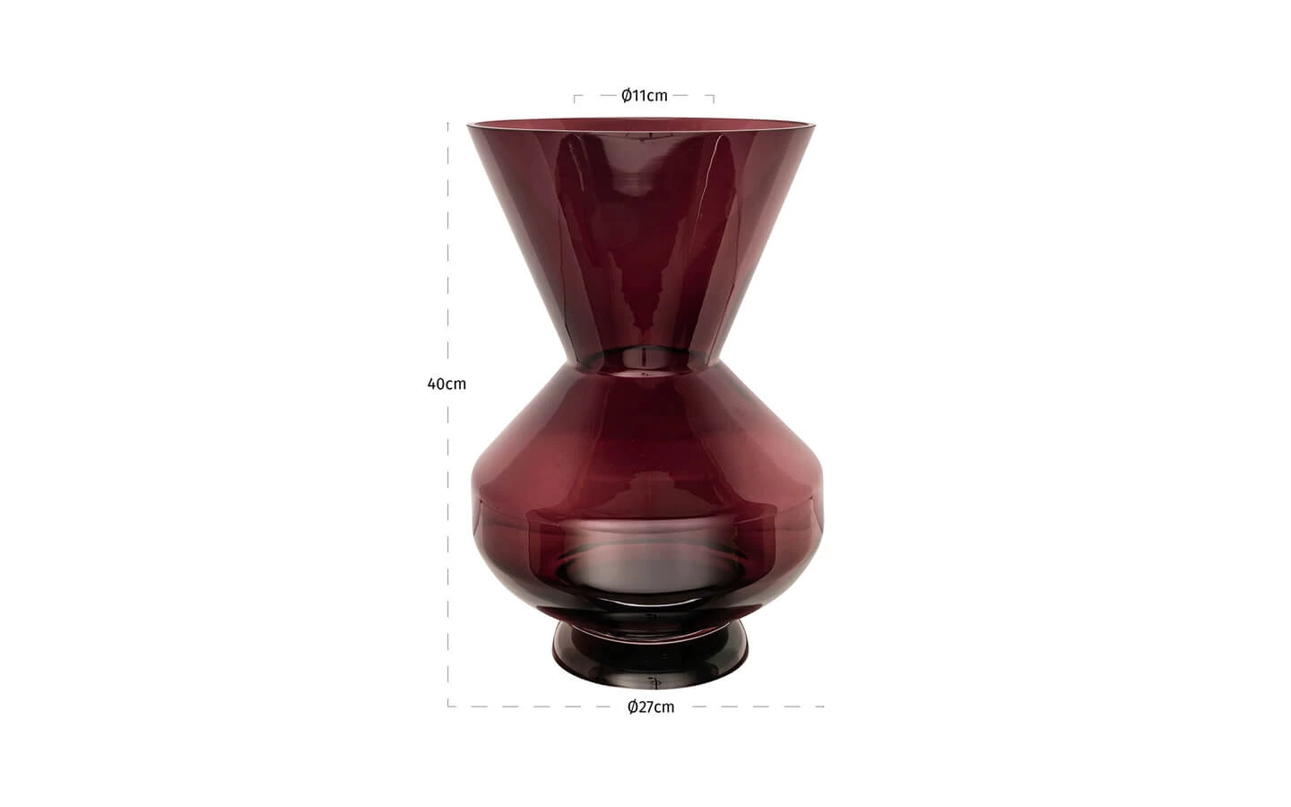 Ваза VEYA BURGUNDY Richmond - 4 - stolbg.com