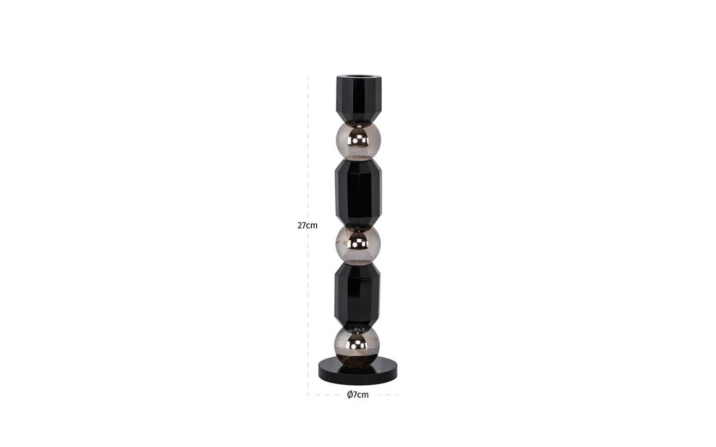 Свещник JESSY BLACK SMALL Richmond - 6 - stolbg.com