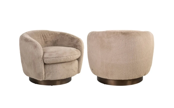 Кресло COLMAR KHAKI FLUFFY SWIVEL Richmond - 1 - stolbg.com
